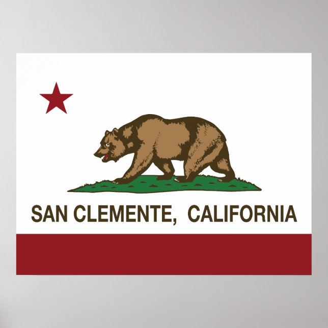 Staatsflagge San Clemente Poster (Vorne)