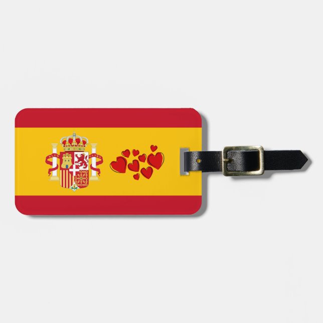 Staatsflagge Spaniens Gepäckanhänger (Vorderseite horizontal)