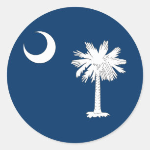 Staatsflagge Süd-Carolina Runder Aufkleber
