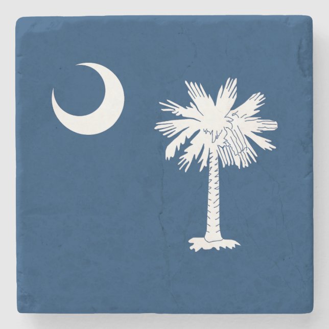 Staatsflagge Süd-Carolina Steinuntersetzer (Vorderseite)