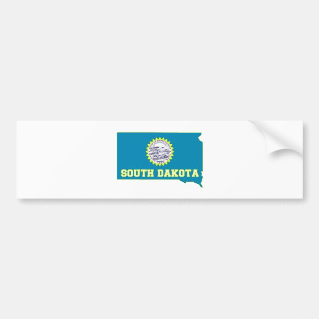 Staatsflagge Süd-Dakota Autoaufkleber (Vorne)