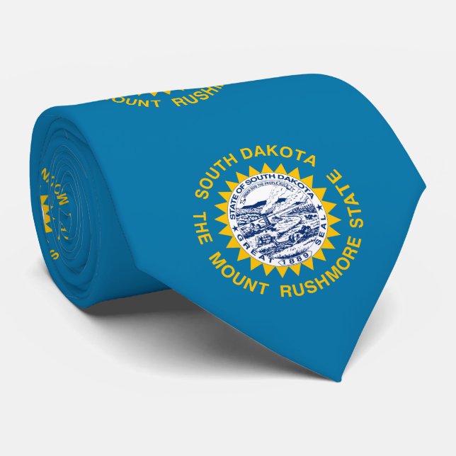 Staatsflagge Süddakota Krawatte (Gerollt)