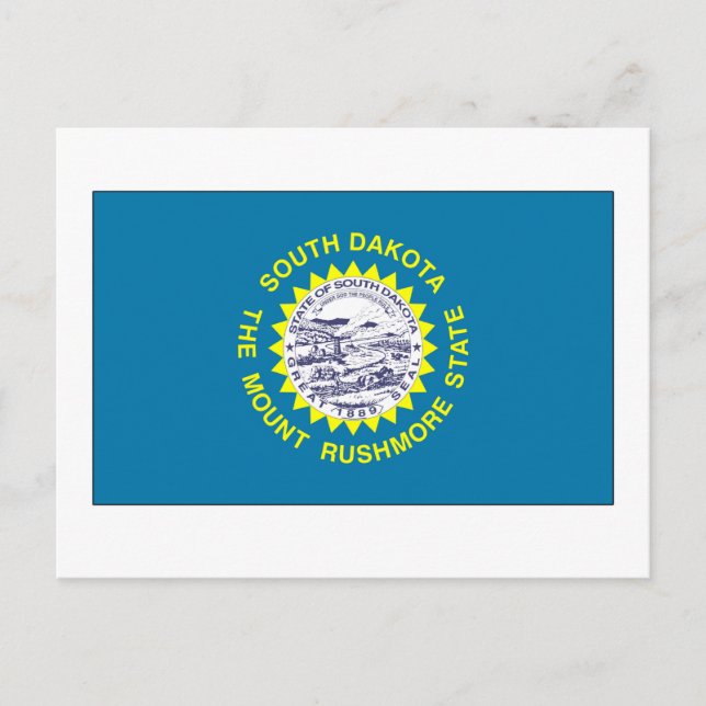 Staatsflagge Süddakota Postkarte (Vorderseite)