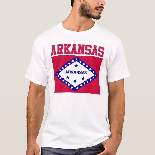 Staatsflagge T - Shirt Arkansas (Vorderseite)