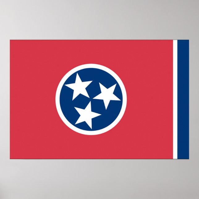Staatsflagge Tennessee, USA Poster (Vorne)
