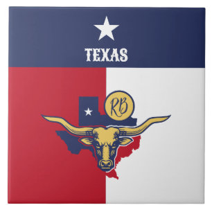 Staatsflagge Texas Fliese