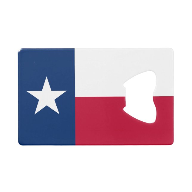 Staatsflagge Texas Geldbeutel Flaschenöffner (Vorderseite (Horizontal))