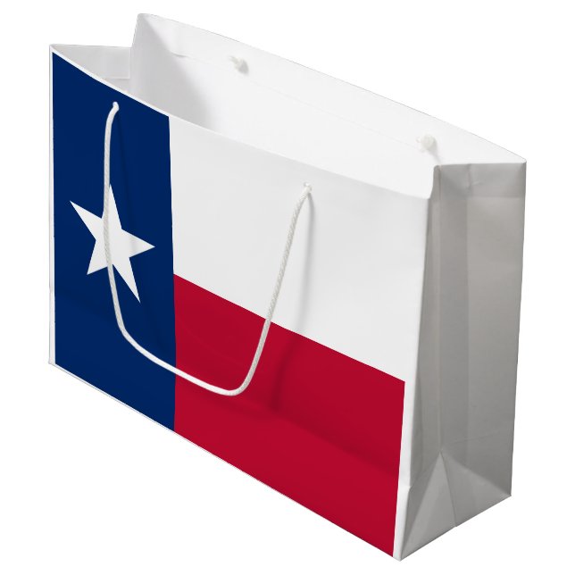 Staatsflagge Texas Große Geschenktüte (Vorderseite Schrägansicht)