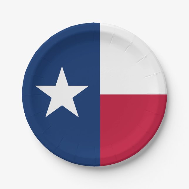 Staatsflagge Texas Pappteller (Vorderseite)