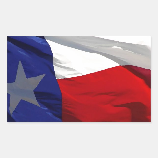 Staatsflagge Texas Rechteckiger Aufkleber (Vorderseite)