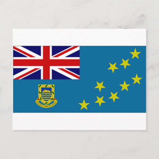 Staatsflagge Tuvalu Postkarte (Vorderseite)