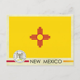 Staatsflagge und Siegel in Mexiko Postkarte