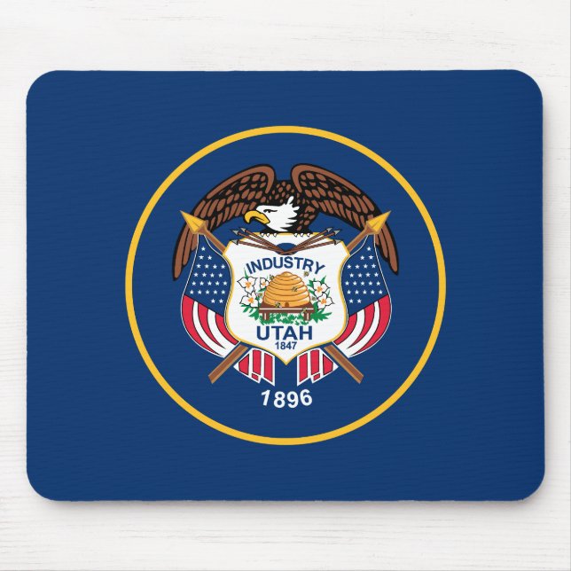 Staatsflagge Utah Mousepad (Vorne)