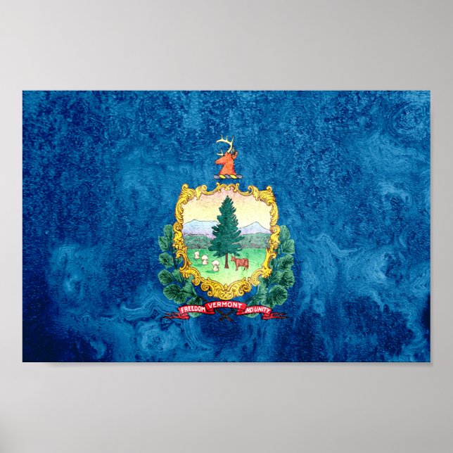 Staatsflagge Vermont Poster (Vorne)