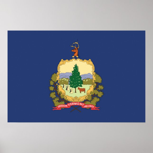 Staatsflagge Vermont, USA Poster (Vorne)