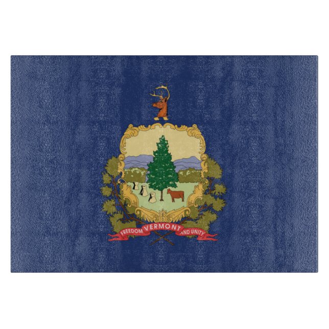 Staatsflagge Vermont, USA Schneidebrett (Vorderseite)