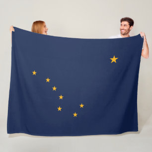 Staatsflagge von Alaska Fleecedecke