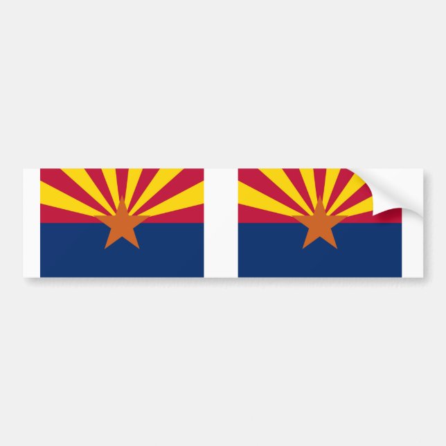Staatsflagge von Arizona Autoaufkleber (Vorne)
