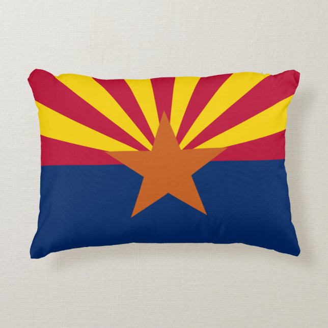 Staatsflagge von Arizona Dekokissen (Vorderseite)