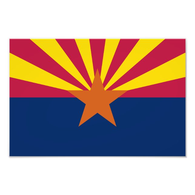 Staatsflagge von Arizona Fotodruck (Vorne)