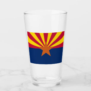 Staatsflagge von Arizona Glas