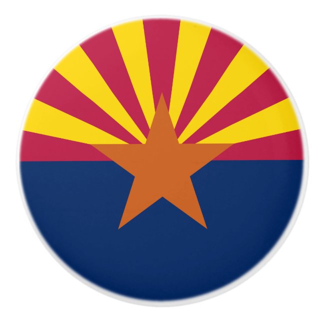 Staatsflagge von Arizona Keramikknauf (Vorderseite)