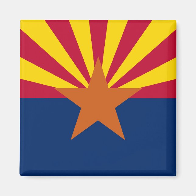 Staatsflagge von Arizona Magnet (Vorne)