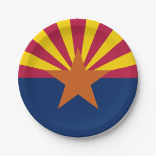 Staatsflagge von Arizona Pappteller