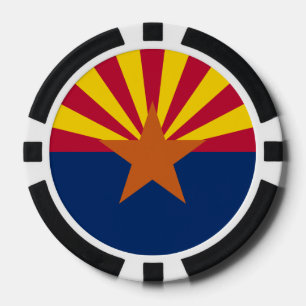Staatsflagge von Arizona Pokerchips