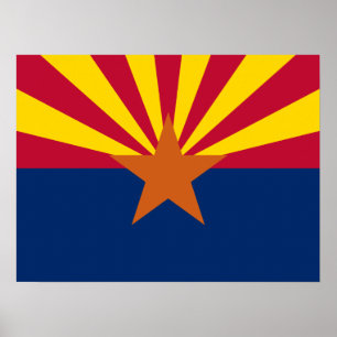 Staatsflagge von Arizona Poster