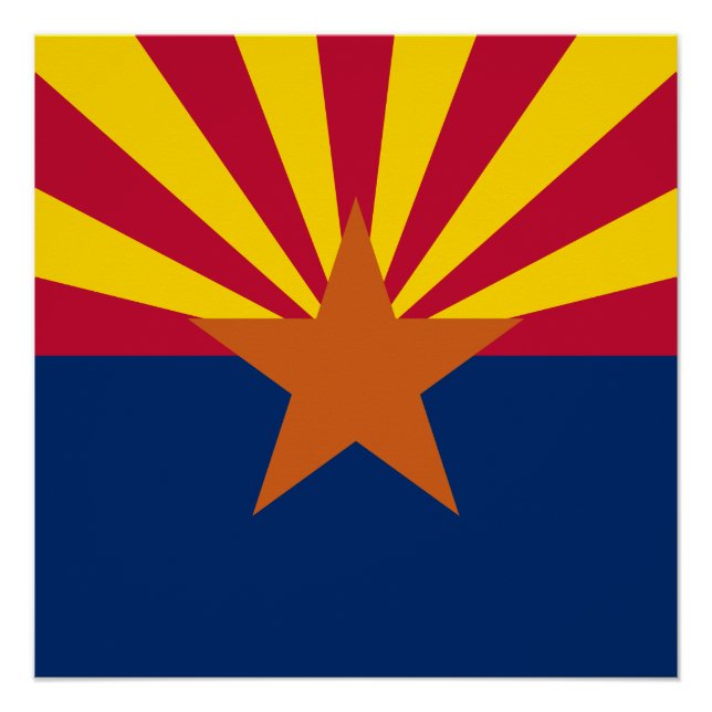 Staatsflagge von Arizona Poster (Vorderseite)
