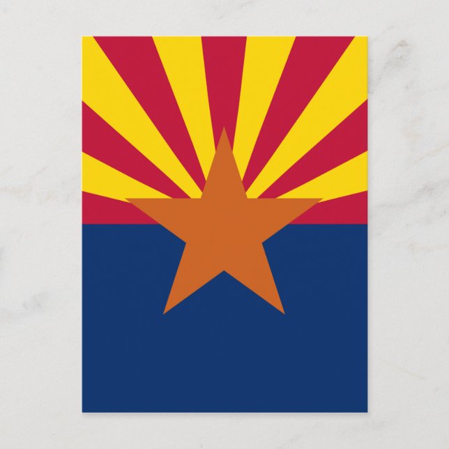 Staatsflagge von Arizona Postkarte (Vorderseite)