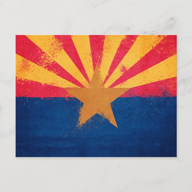 Staatsflagge von Arizona Postkarte (Vorderseite)