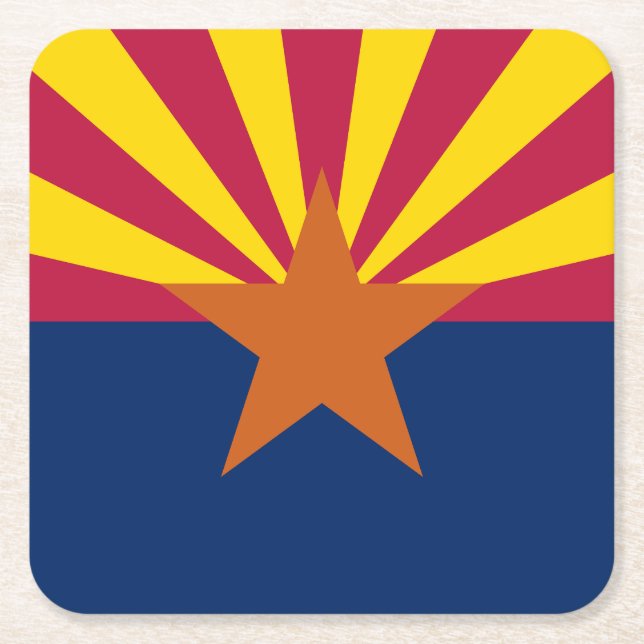 Staatsflagge von Arizona Rechteckiger Pappuntersetzer (Vorderseite)