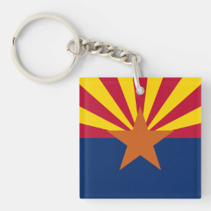 Staatsflagge von Arizona Schlüsselanhänger