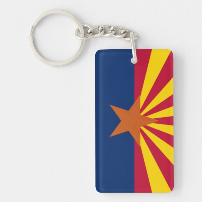 Staatsflagge von Arizona Schlüsselanhänger (Vorderseite)