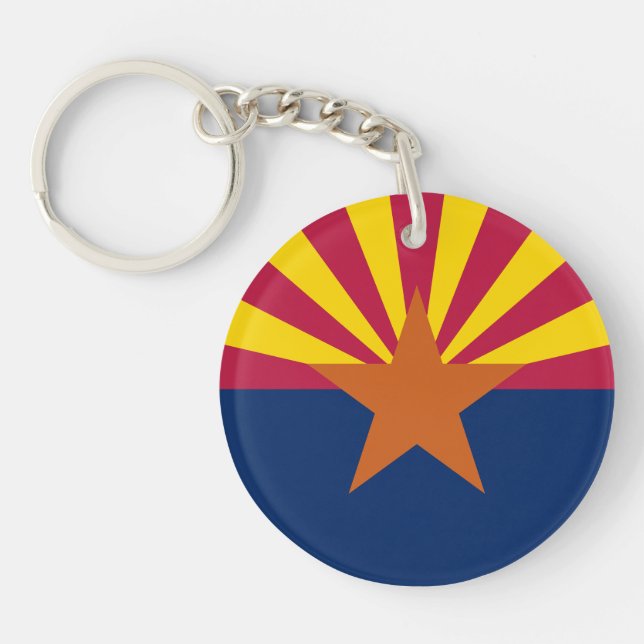 Staatsflagge von Arizona Schlüsselanhänger (Vorderseite)