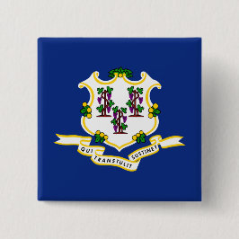 Staatsflagge von Connecticut Button