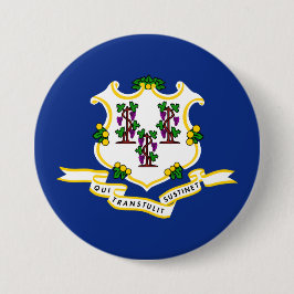 Staatsflagge von Connecticut Button