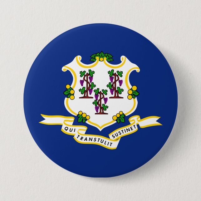 Staatsflagge von Connecticut Button (Vorderseite)