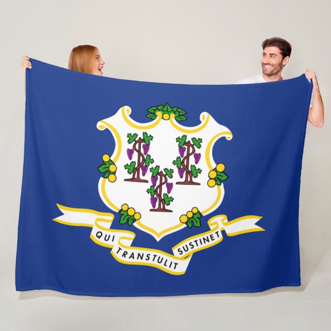 Staatsflagge von Connecticut Fleecedecke (Beispiel)