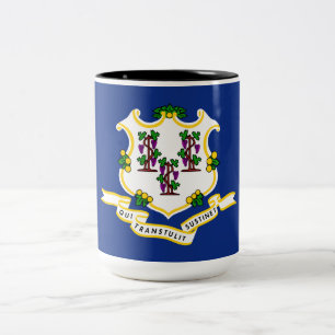 Staatsflagge von Connecticut Zweifarbige Tasse