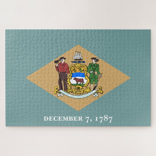 Staatsflagge von Delaware (DE, USA) (Horizontal)