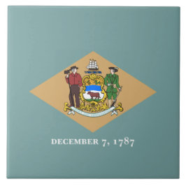 Staatsflagge von Delaware (DE, USA) Fliese