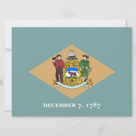 Staatsflagge von Delaware (DE, USA) Karte