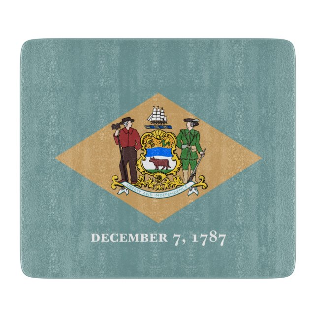 Staatsflagge von Delaware (DE, USA) Schneidebrett (Vorderseite)