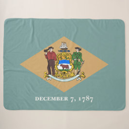 Staatsflagge von Delaware (DE, USA) Sherpadecke