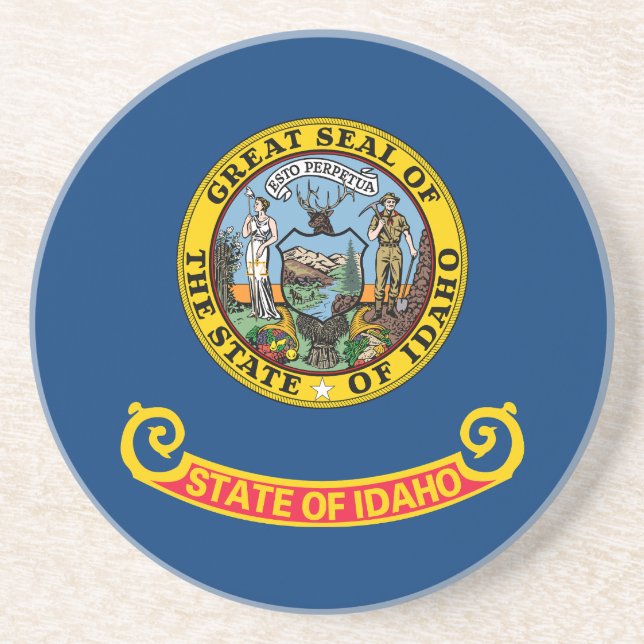 Staatsflagge von Idaho Getränkeuntersetzer (Vorne)