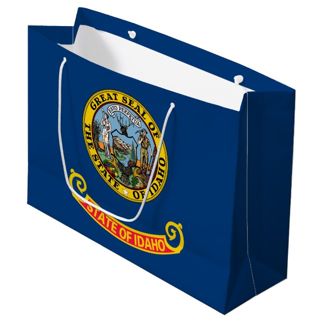 Staatsflagge von Idaho Große Geschenktüte (Vorderseite Schrägansicht)