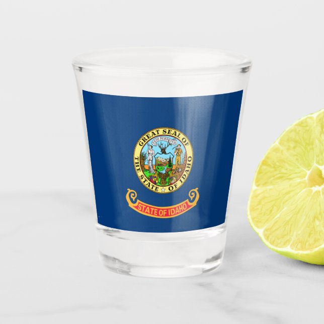 Staatsflagge von Idaho Schnapsglas (Vorderseite)